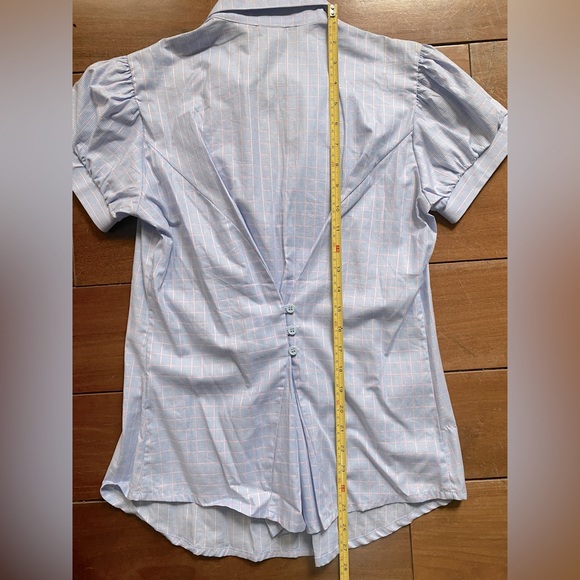 Olian Maternity from Miami ruffle button short sleeved blouse - Picture 10 of 11